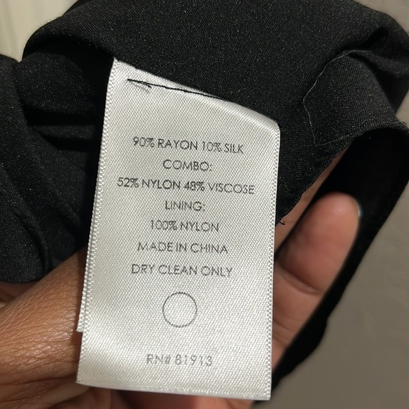 Tracy Reese Mixed Media Stretch A Line Black Pink Floral Dress Size 4 - Picture 7 of 7